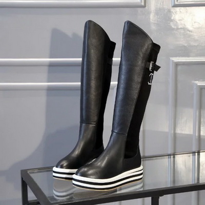 CHANEL Knee-high boots Lined with fur Women--034